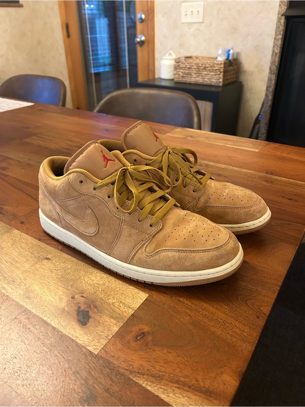 Nike Air Jordan Low Top Suede Sneakers - Tan